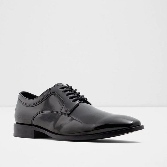 NWOB Aldo Wiesiger Black Patent Oxford Lace Up Dress Shoes main image 4